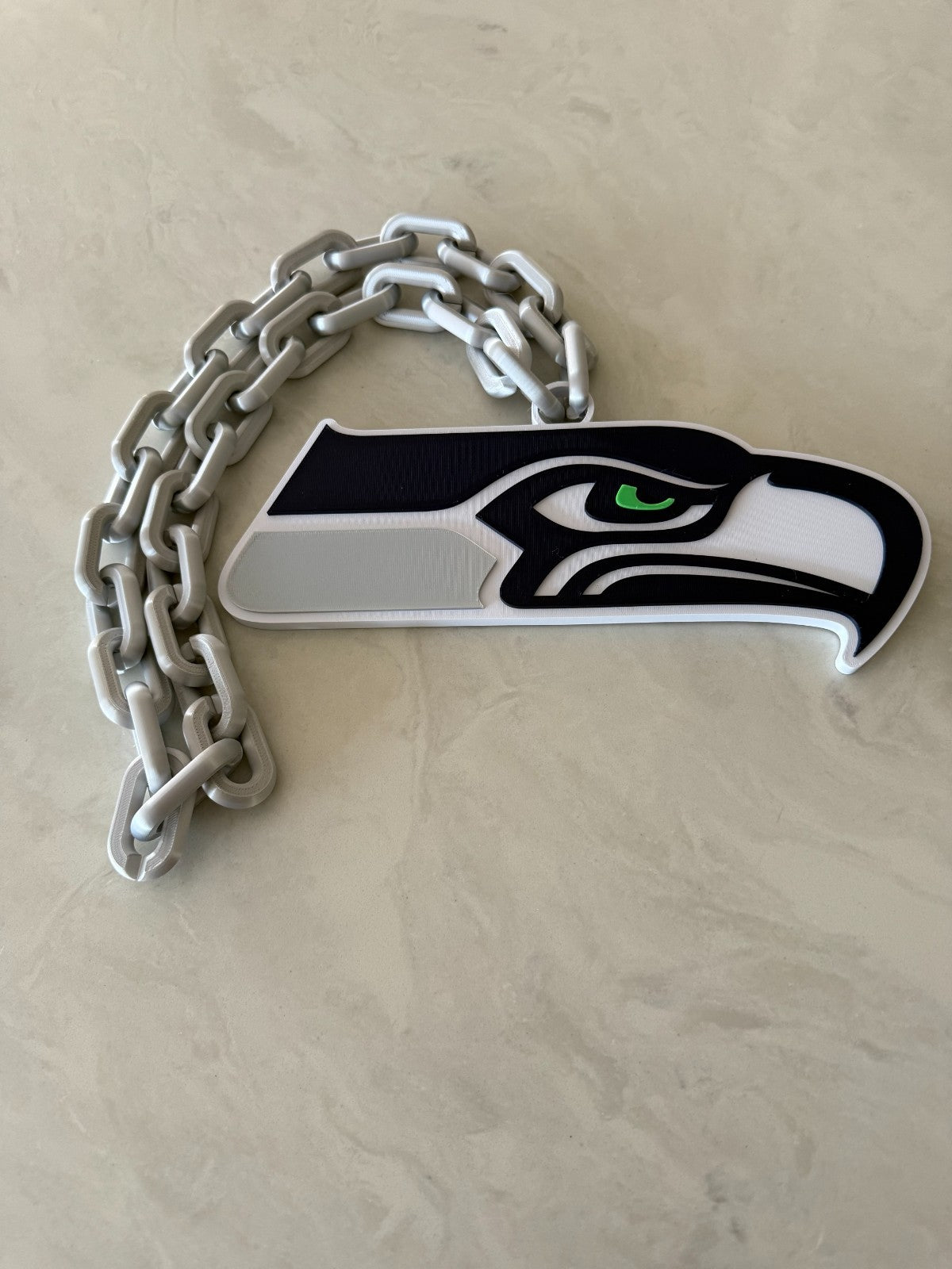 Seattle Seahawks Oversized Logo Pendant & Hype Chain