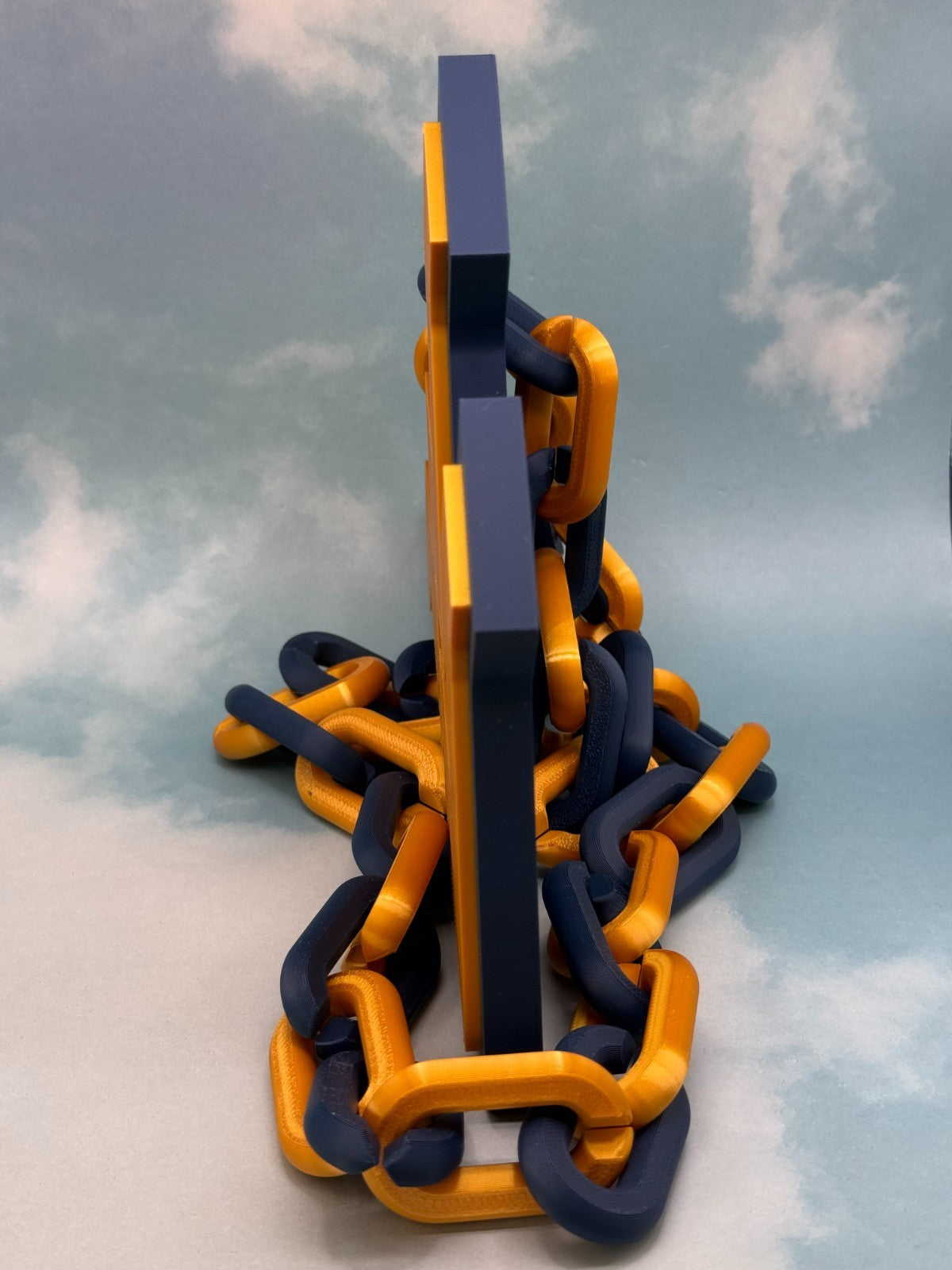 WVU West Virginia Mountaineers Hype Necklace & Oversized Fan Chain