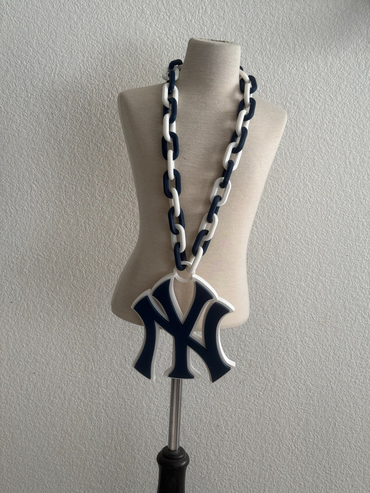 New York Yankees Oversized Necklace, Logo Pendant Handmade 3D Printed