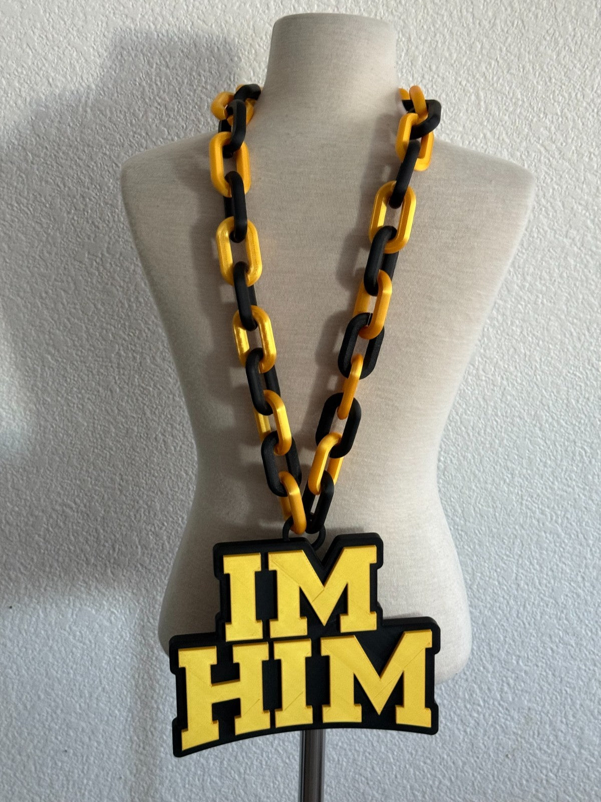 I'm Him Logo Oversized Necklace Hype Chain Handmade 3D Printed