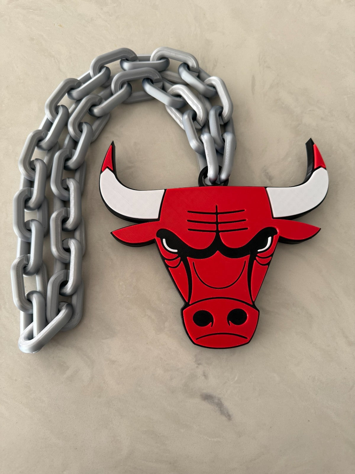 Chicago Bulls Oversized Fan Necklace, Pendant
