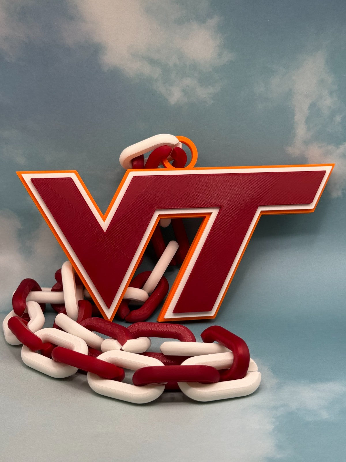 Virginia Tech Hokies Oversized Pride Necklace and Chain