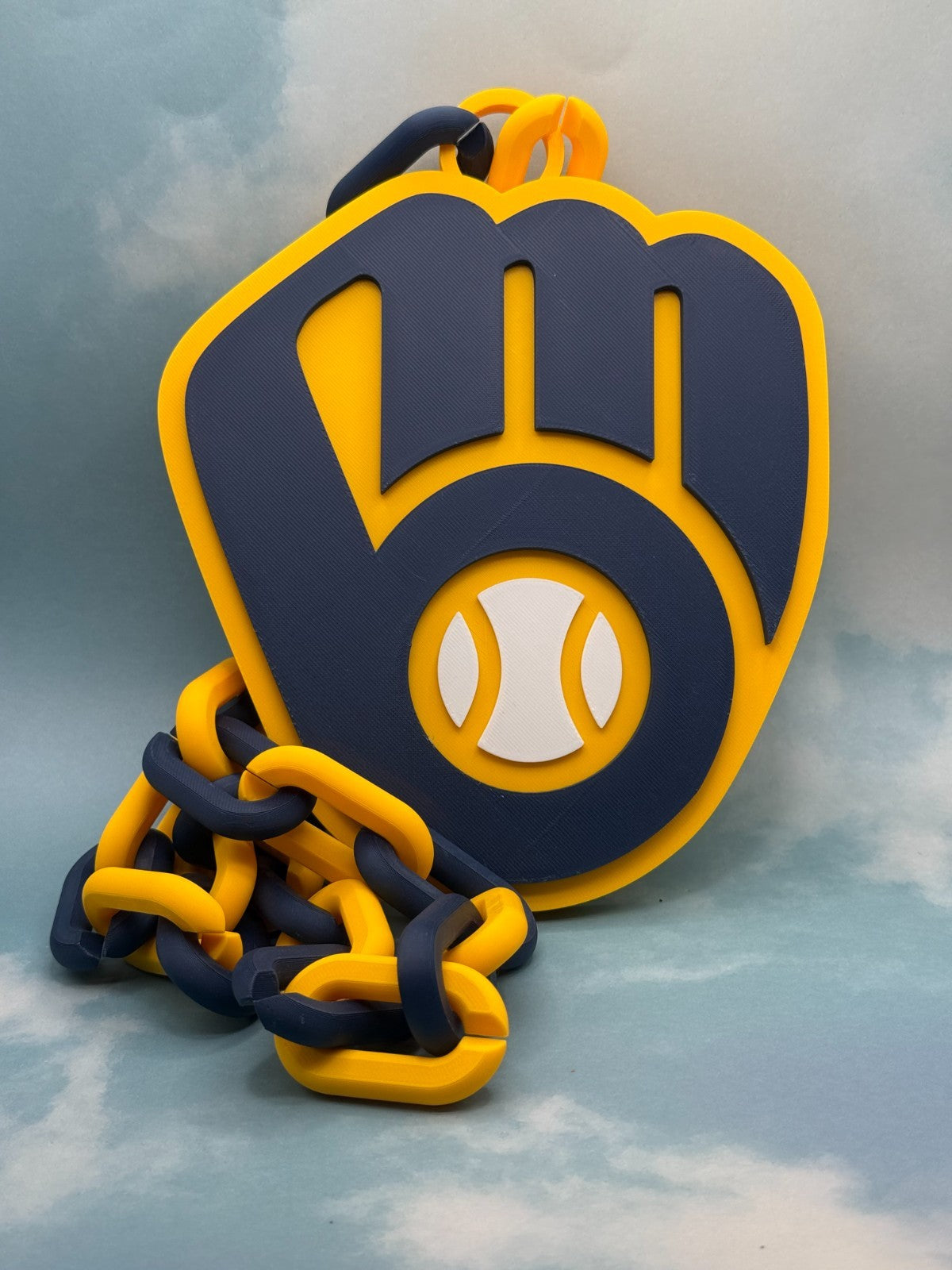 Milwaukee Brewers Oversized Logo Necklace, Pendant