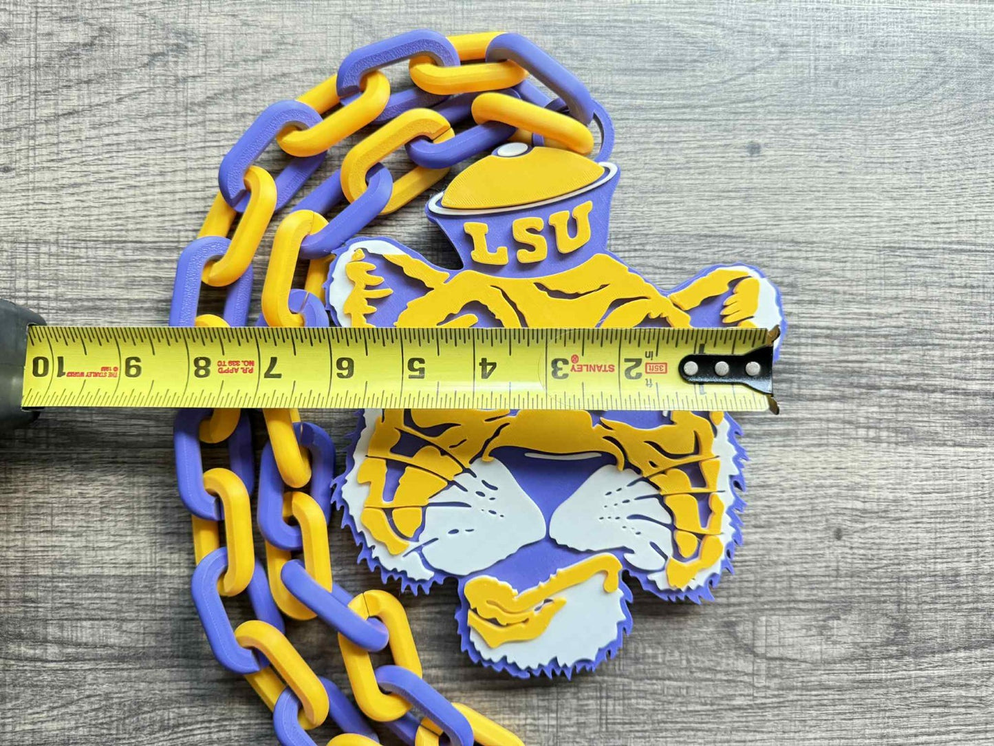 LSU Tigers Logo Oversized Necklace, Hype Chain [Made To Order]