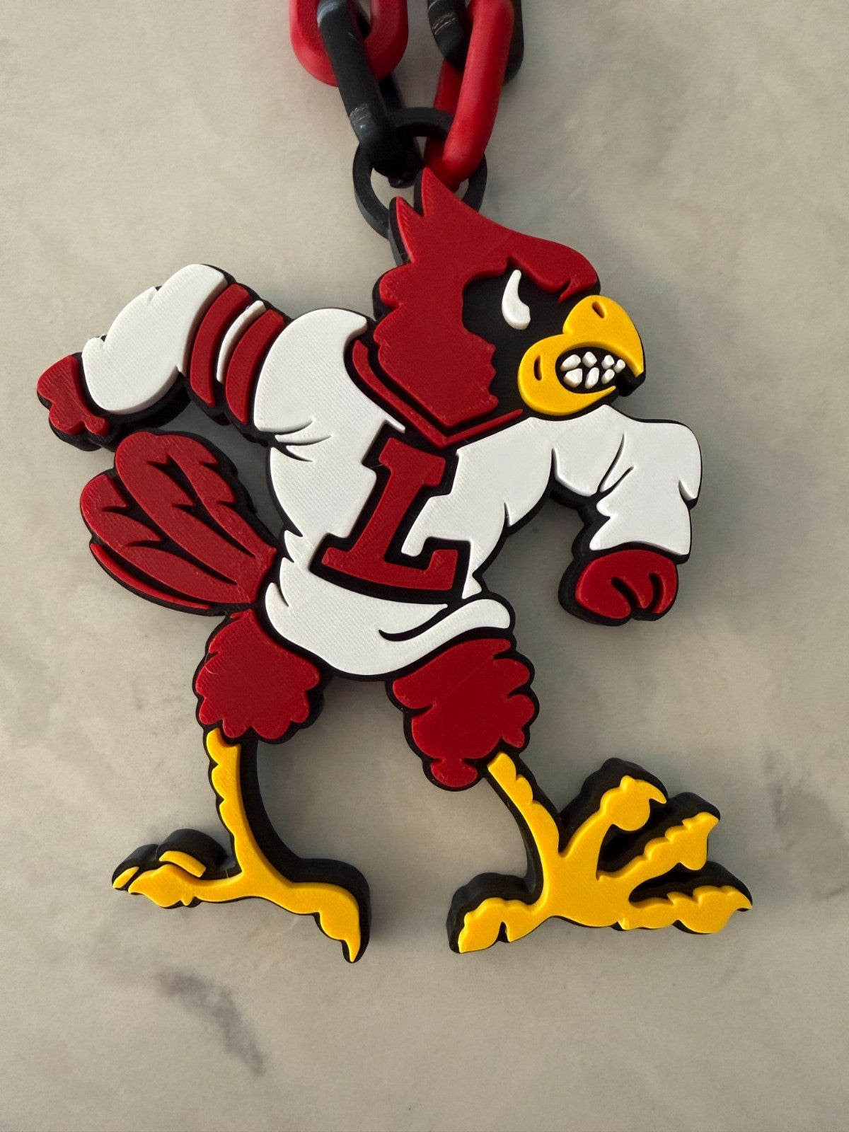 Louisville Cardinals Oversized Necklace Fan Chain Louisville First,Cards Forever