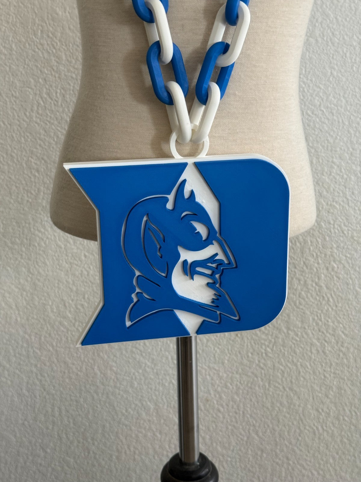Duke Blue Devils Oversized Fan Necklace & Chain