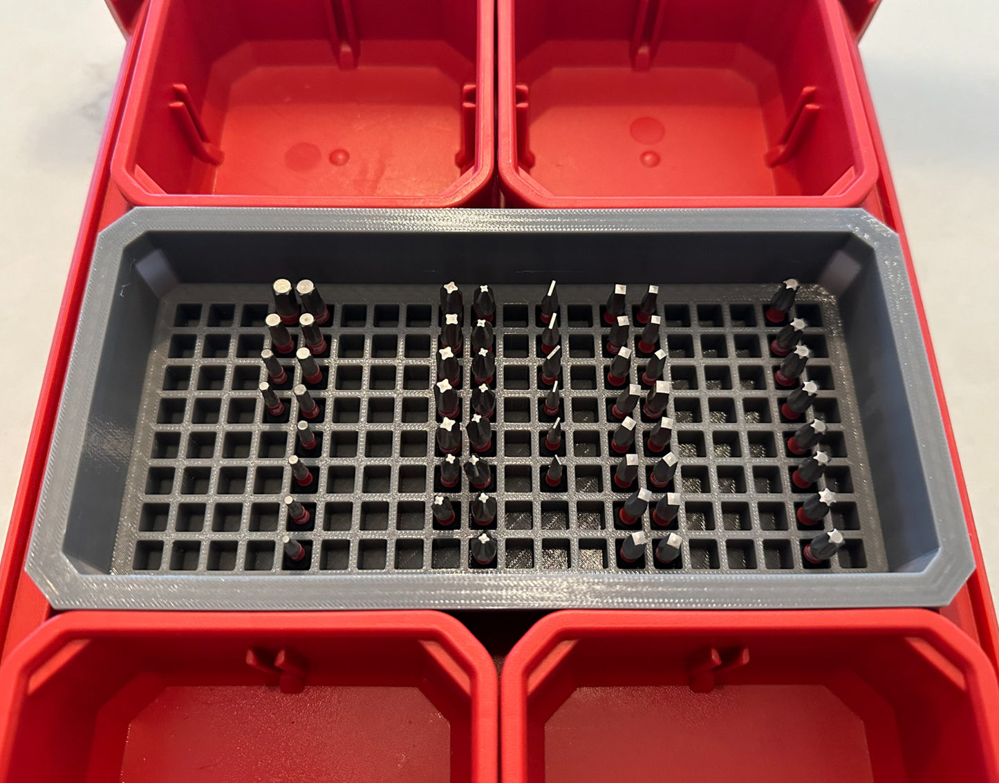 Impact bit holder insert for Milwaukee PACKOUT Low Profile Organizers (160 bit)
