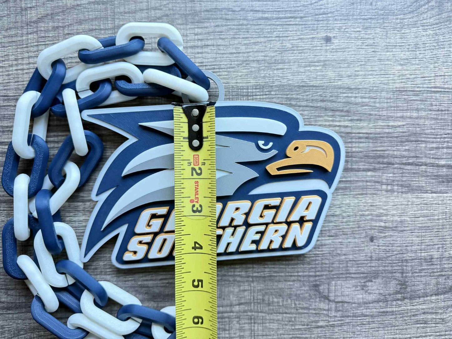 Georgia Southern Eagles Oversized Necklace, Hype Chain [Made To Order]