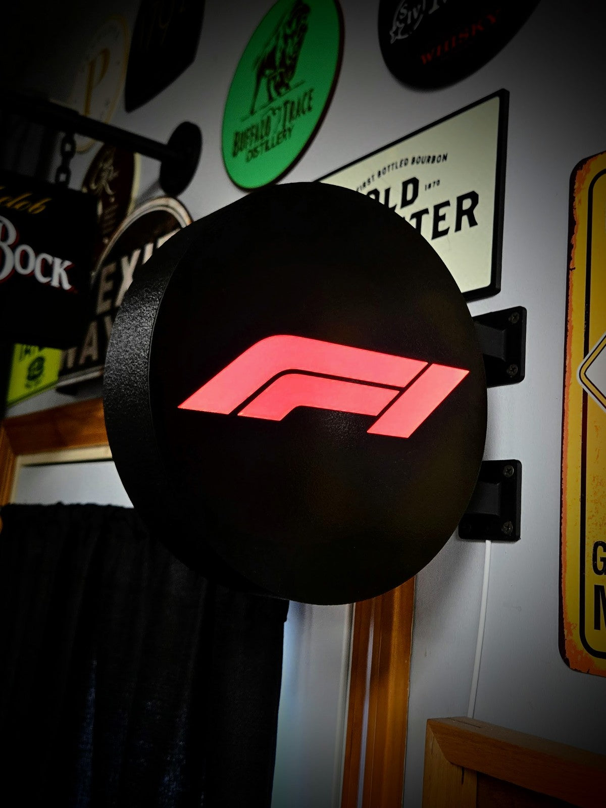 F1 - FORMULA ONE 12 Inch Light Box LED Sign 3D Printed Wall Decor Man Cave