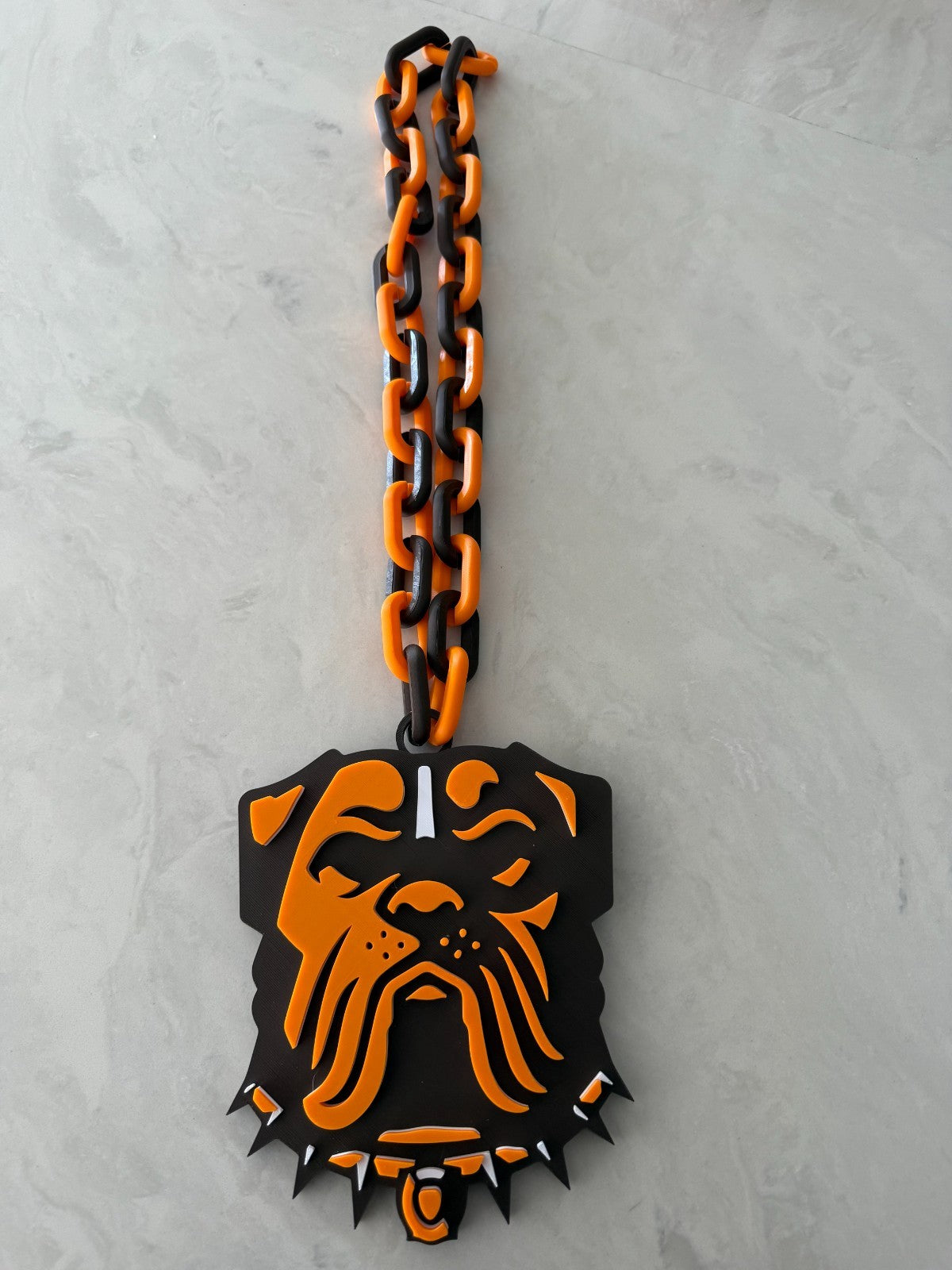 Cleveland Browns Oversized Necklace Turnover Chain Pendant HandMade 3D Printed