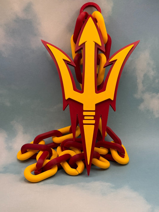 Arizona State Sun Devils Oversized Necklace, Chain "Fear The Fork"