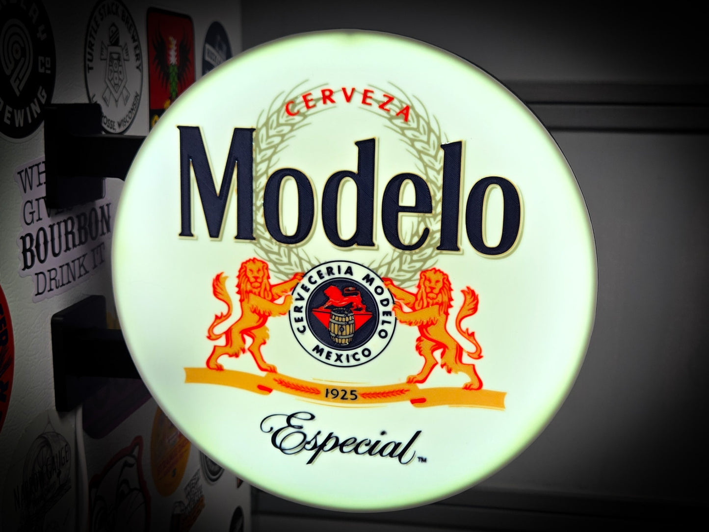 MODELO ESPECIAL 12 Inch Light Box LED Sign 3D Printed Wall Decor Man Cave Garage