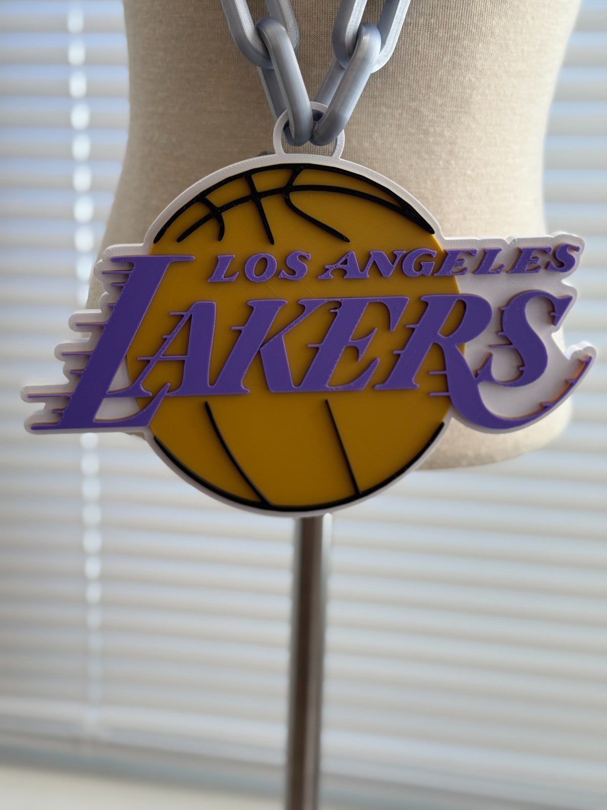 Los Angeles Lakers Fan Oversized Necklace, Hype Chain “Obsession.”