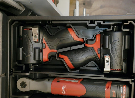 Milwaukee PACKOUT Drawer Insert – M12 FUEL Gen 3 Impact Wrench Set (Insert Only)