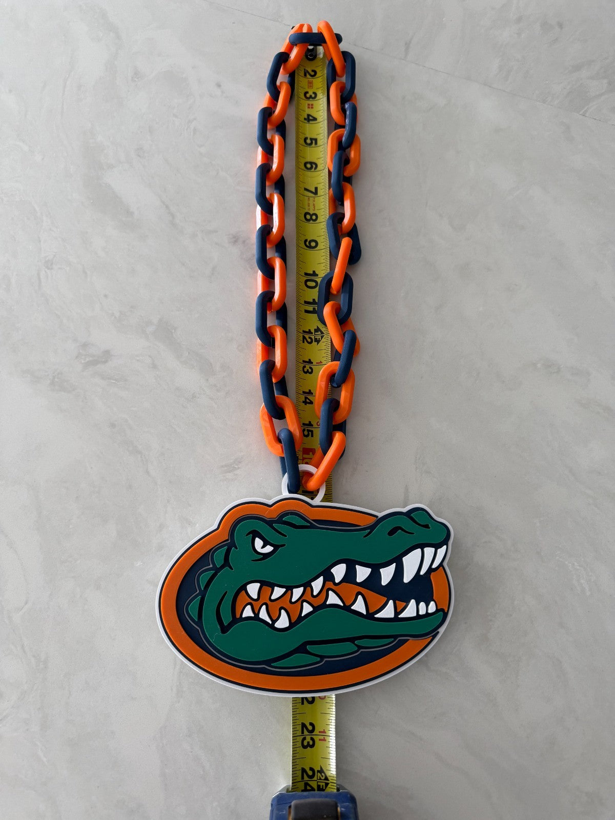 Florida Gators Logo Necklace Oversized Turnover Chain Handmade 3D Printed