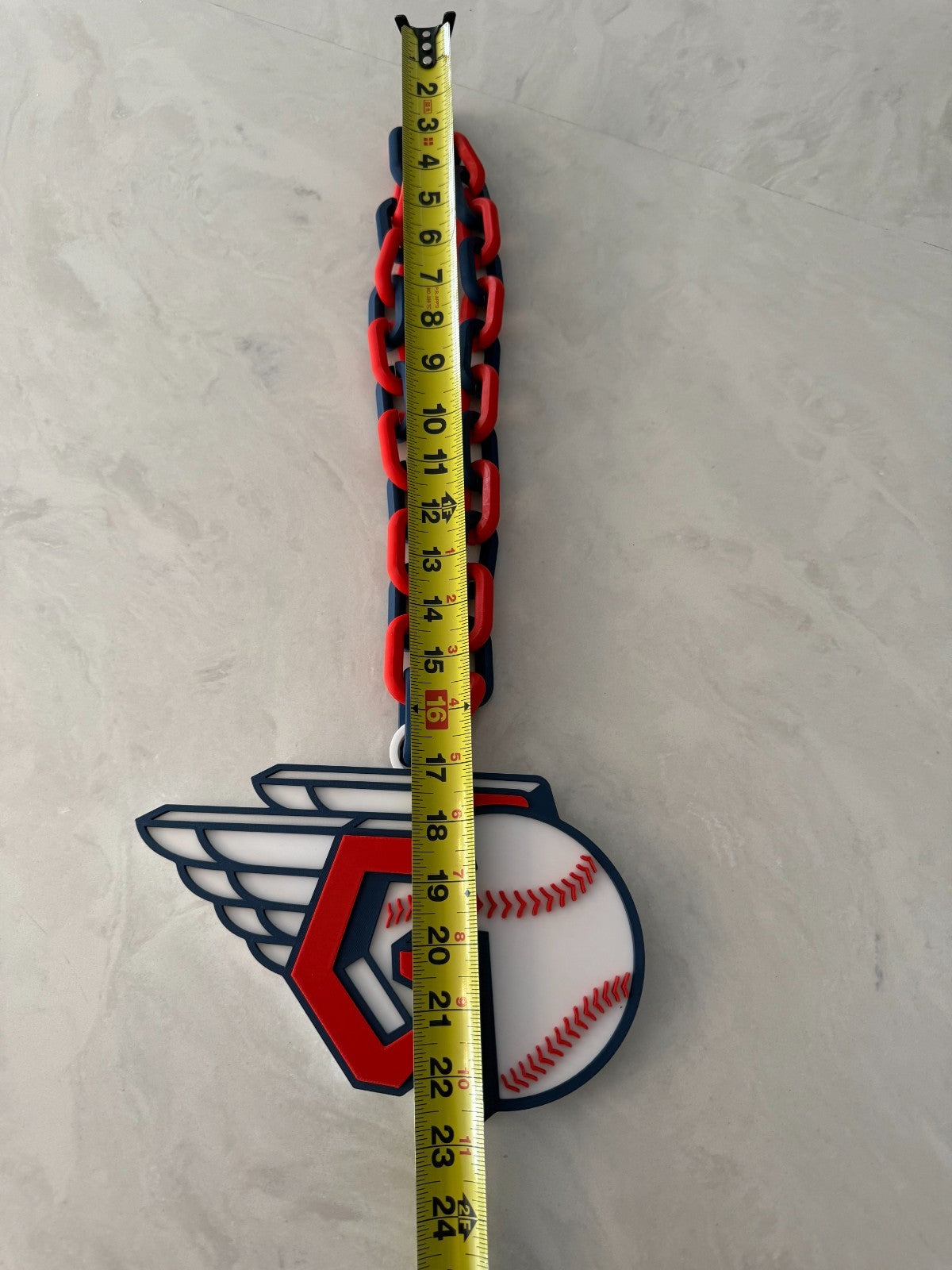 Cleveland Guardians Oversized Logo Necklace Fan Chain