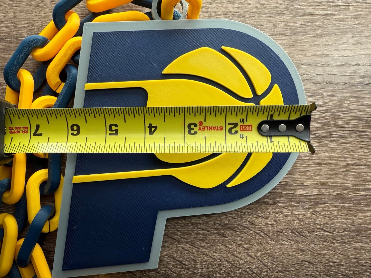 Indiana Pacers Oversized Necklace, Hype Chain [Made To Order]