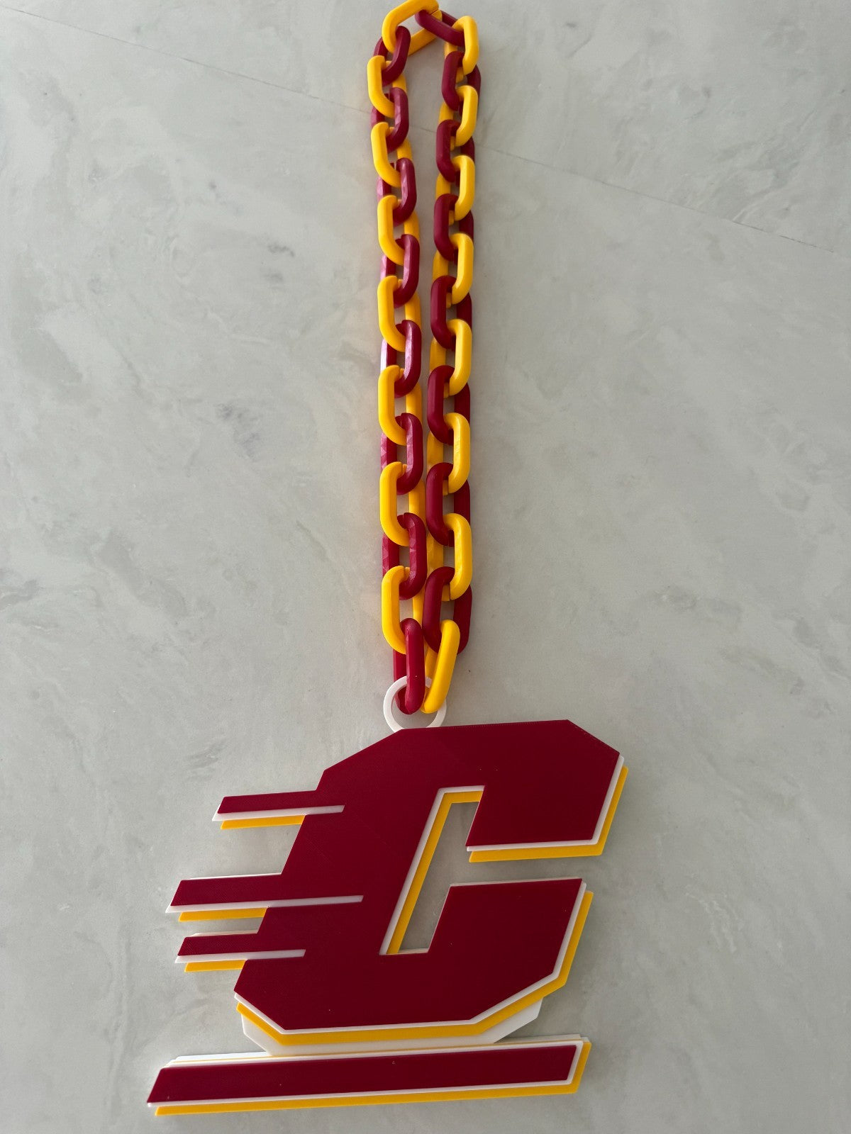 Central Michigan Chippewas Logo Oversized Necklace, Pendant Chain"Anishinaabeg,"