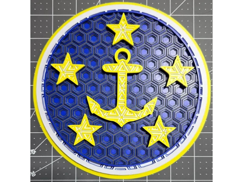 Norfolk Admirals Wall Art Or Display 3D printed Dimensional Mosaic
