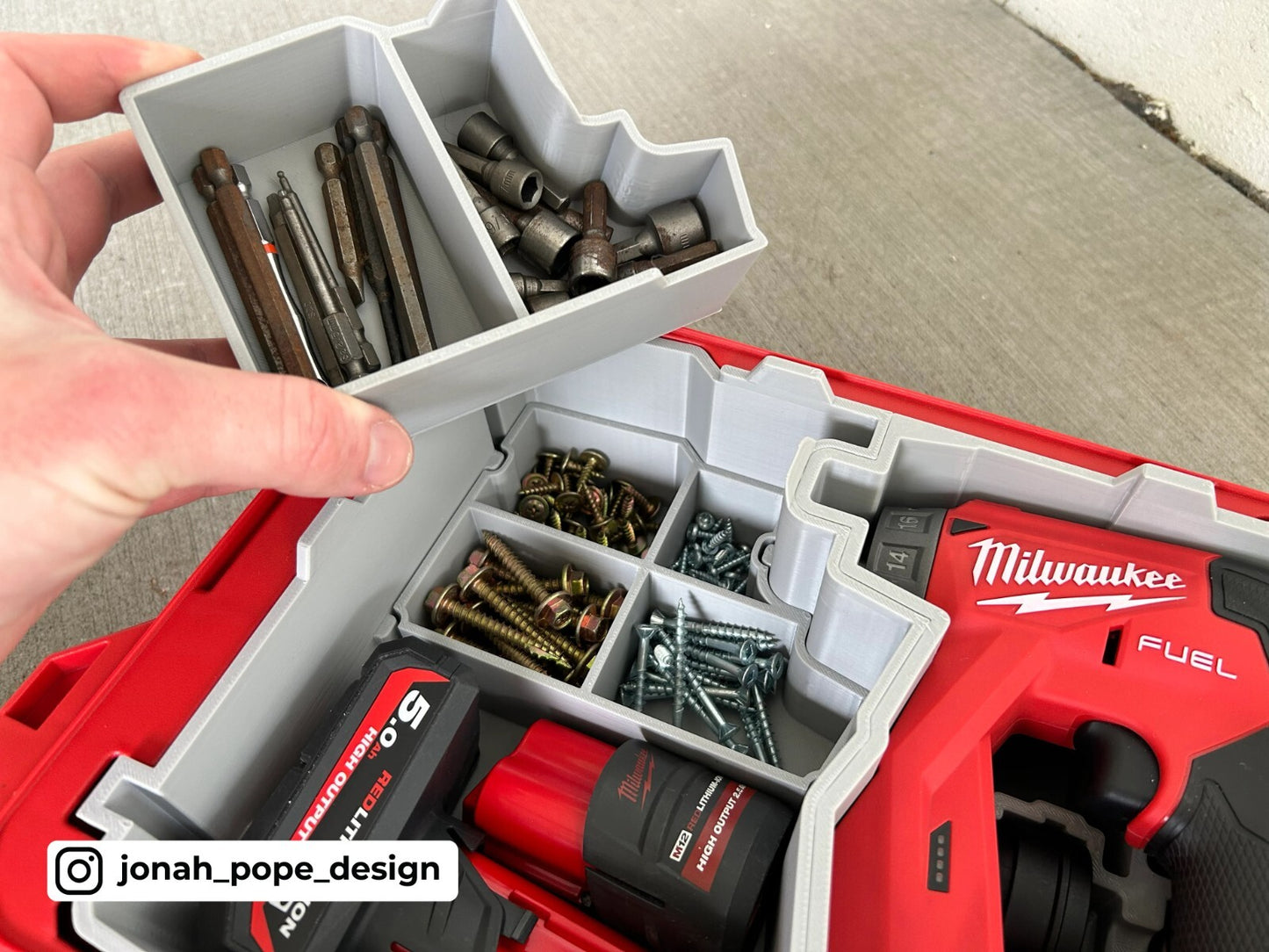 jpd 3d Printed Insert for Milwaukee Packout & M12 4-in-1 Installation Driver V2