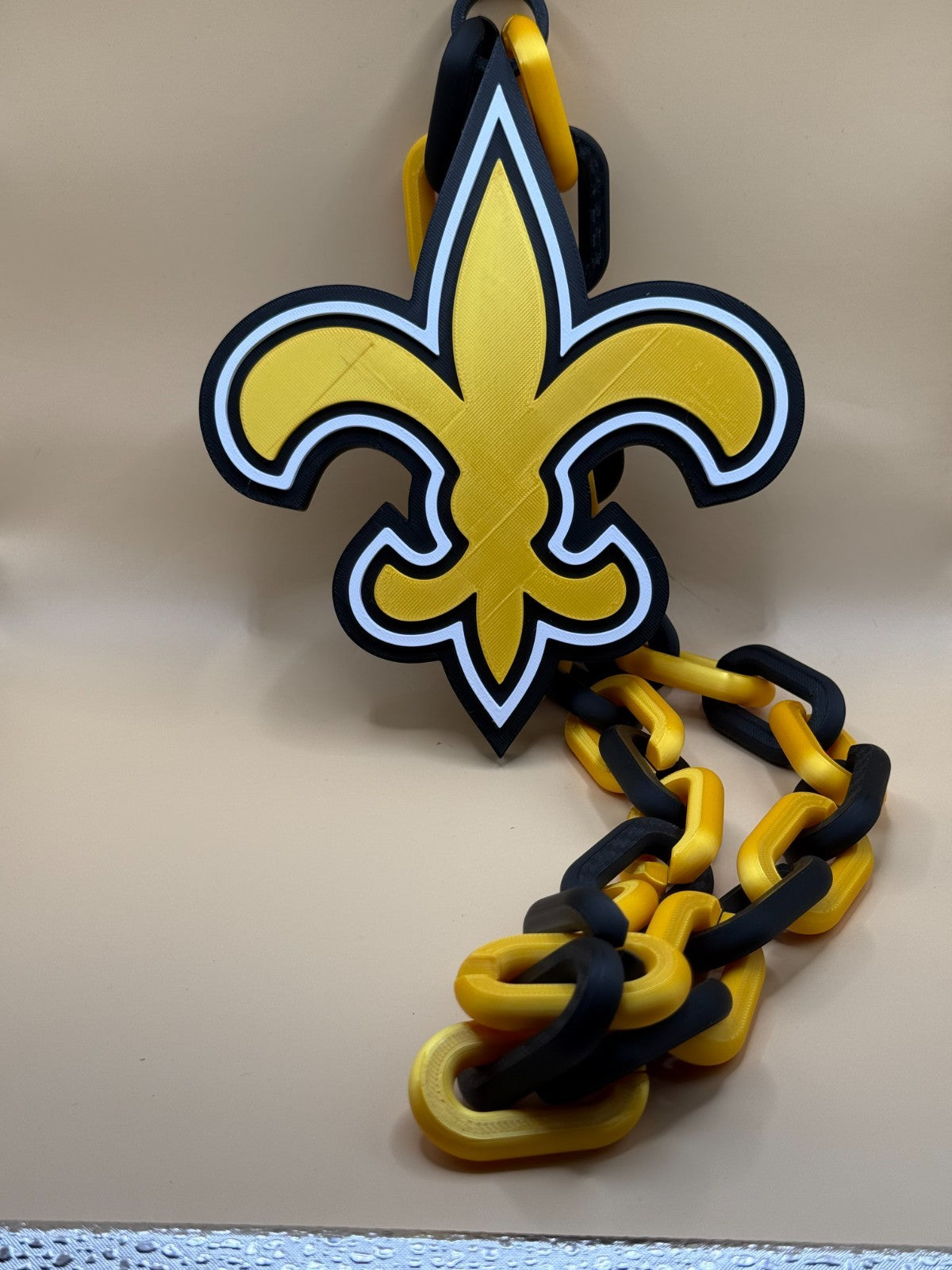 New Orleans Saints Oversized Logo Necklace HandMade 3D Printed