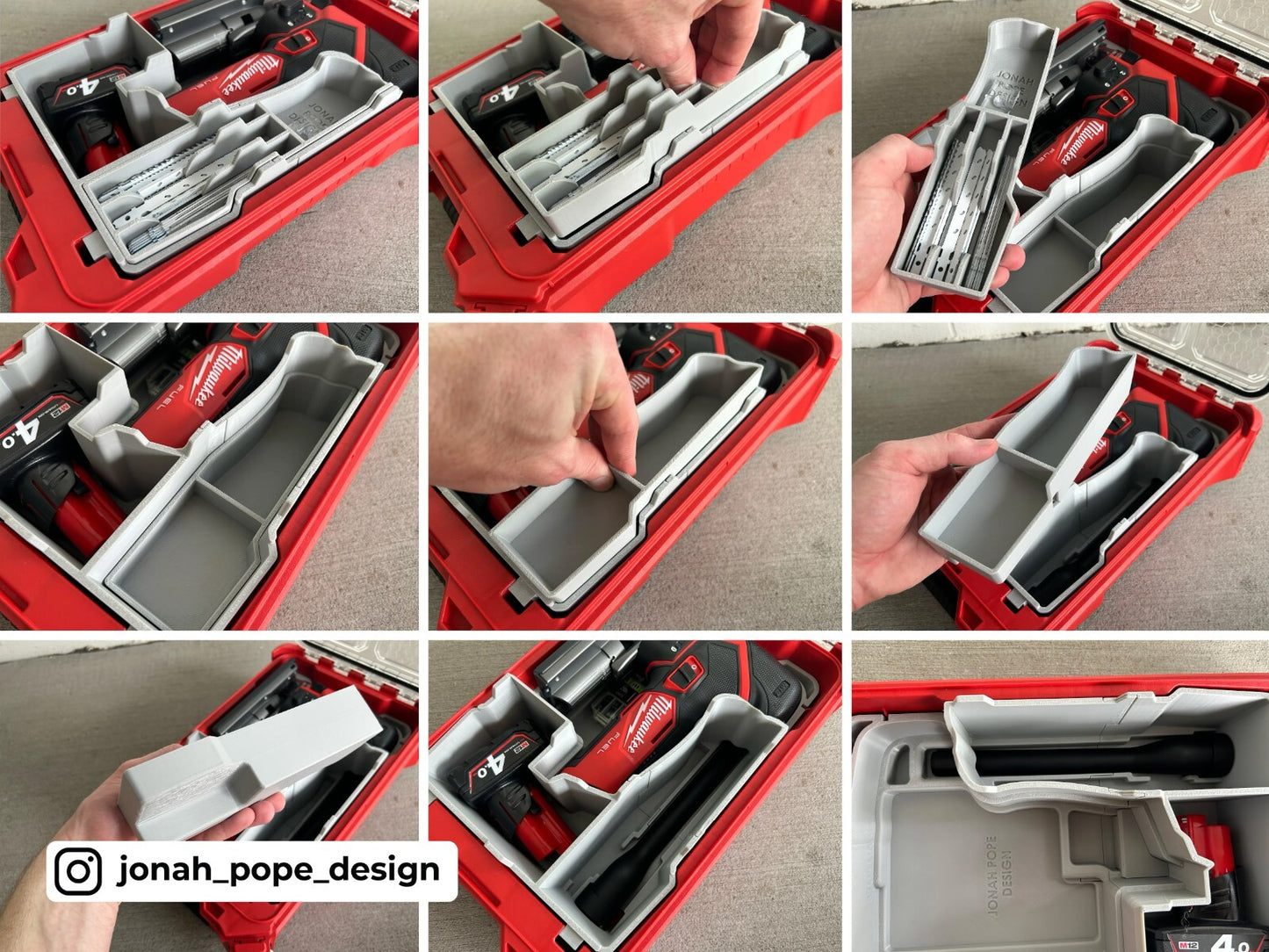 Milwaukee Packout Insert for M12 Fuel Jigsaw | Jonah Pope Design (Insert-only)