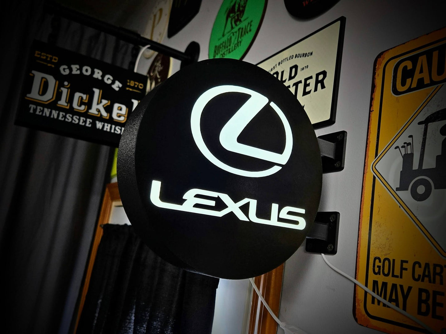 LEXUS 12 Inch Light Box LED Sign 3D Printed Wall Decor Man Cave Garage