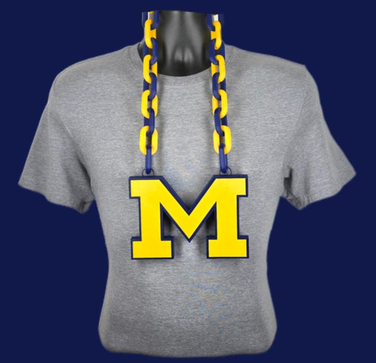 Michigan Wolverines Fan Chain NCAA Turnover Chain Big Oversized Necklace UofM