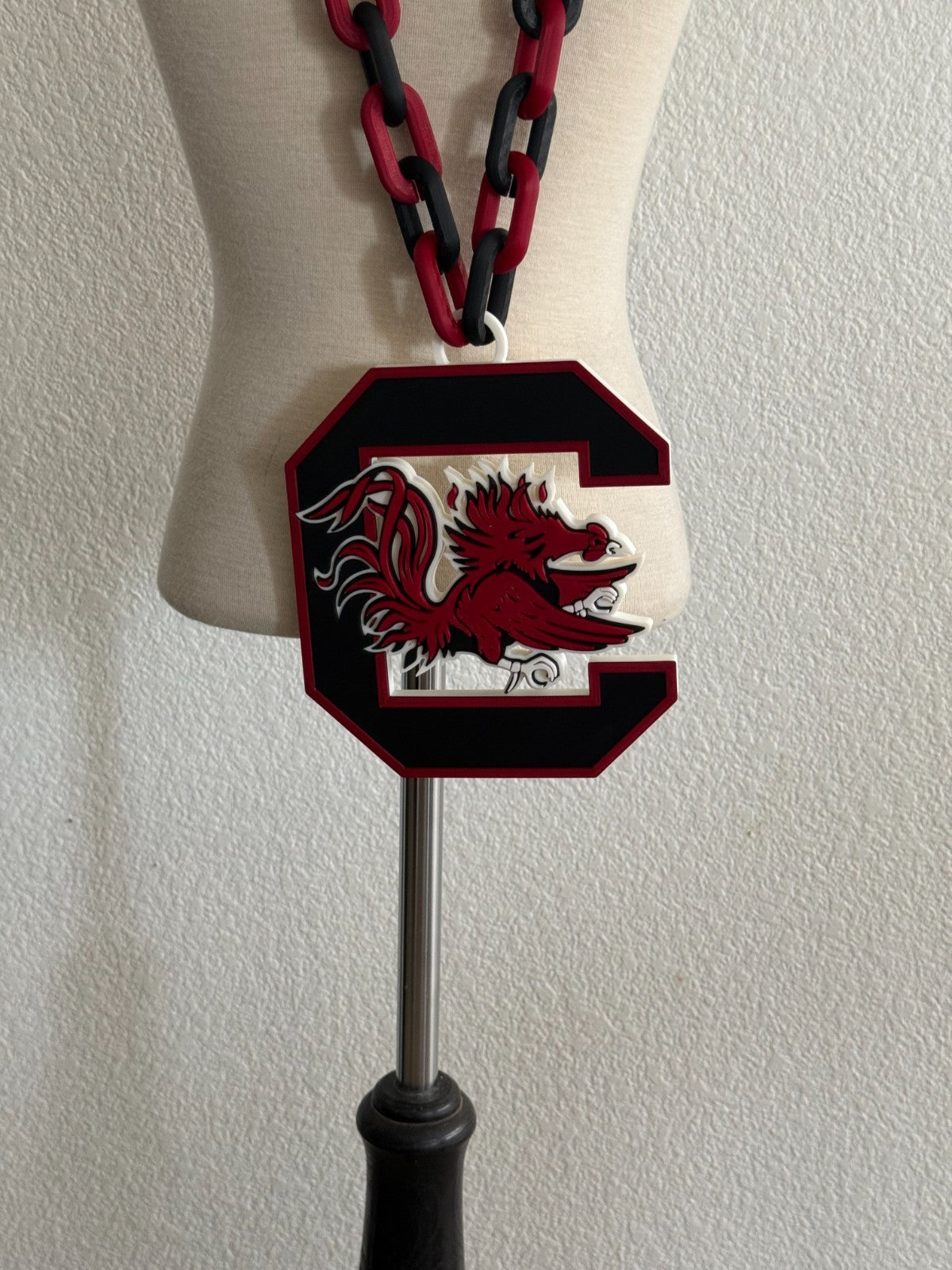 South Carolina Gamecocks Logo Oversized Necklace Hype Chain Handmade 3D Printed