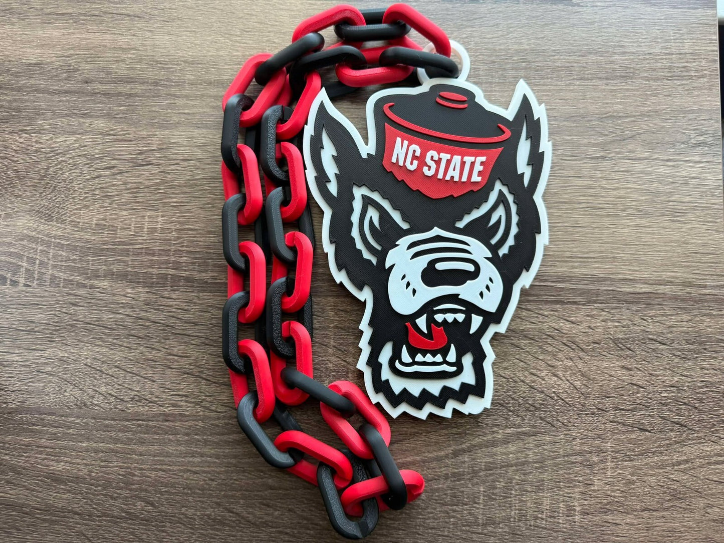 NC State Wolfpack Oversized Necklace, Hype Chain [Made To Order]