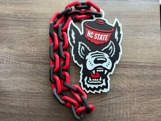 NC State Wolfpack Oversized Necklace, Hype Chain [Made To Order]