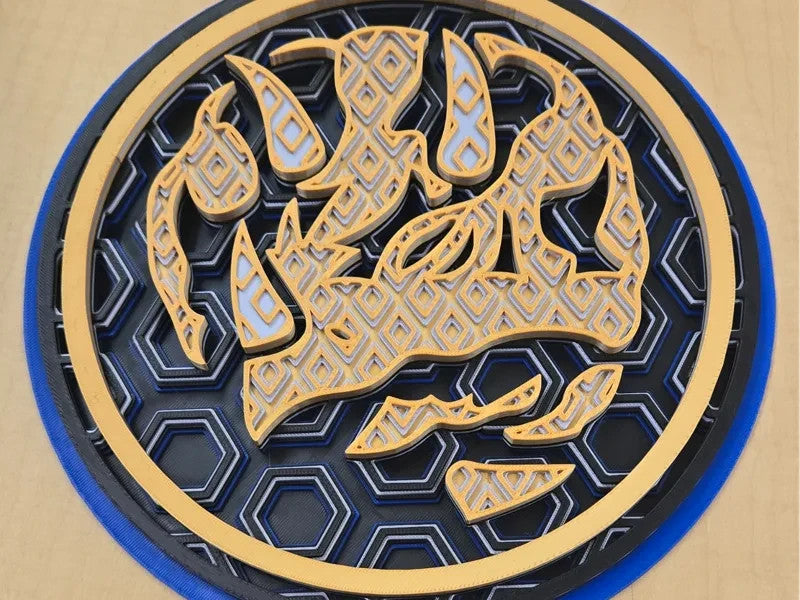Power Rangers Wall Art Or Display 3D printed Dimensional Mosaic