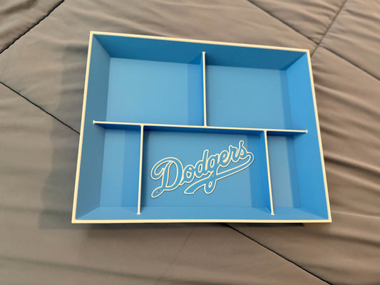 LA Dodgers EDC Dump Tray 3D Printed Valet Desk Organizer Nightstand Catchall