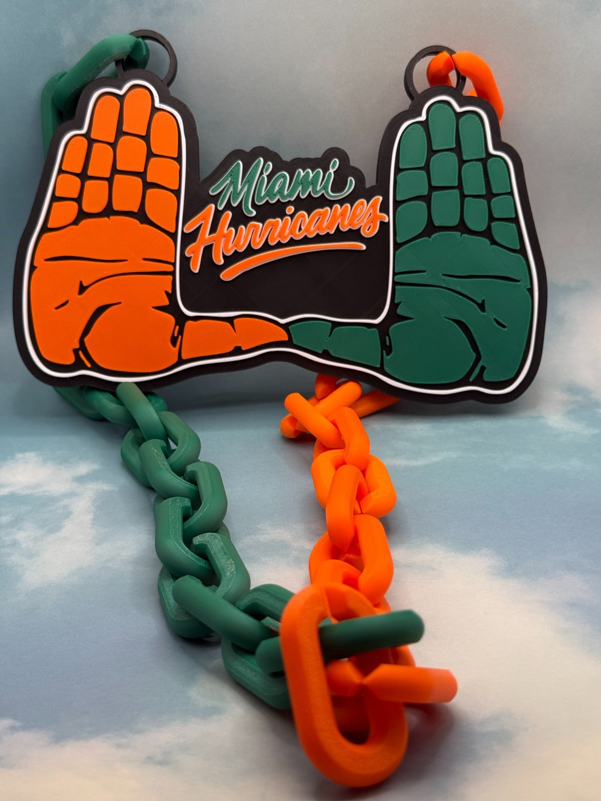 University of Miami Hurricanes - Throwing Up The U Oversized Cain Pendant