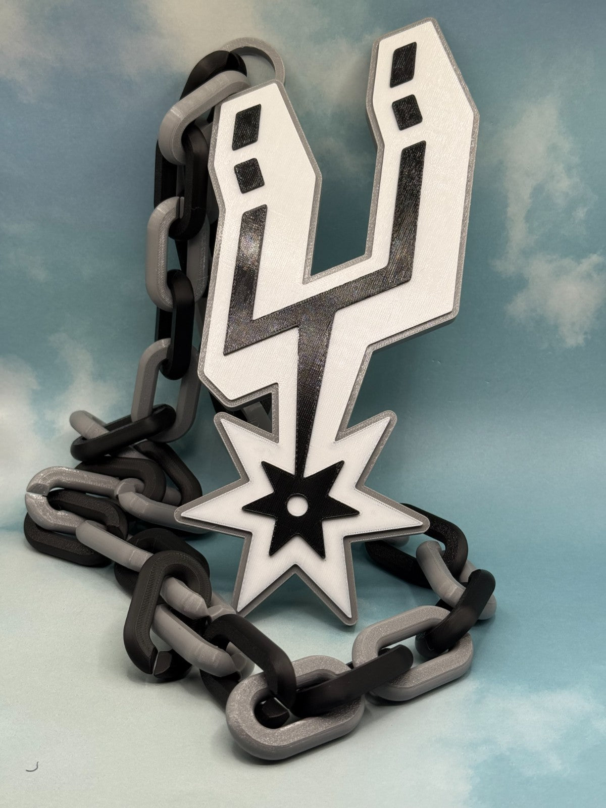San Antonio Spurs Oversized Necklace, Pendant, Chain
