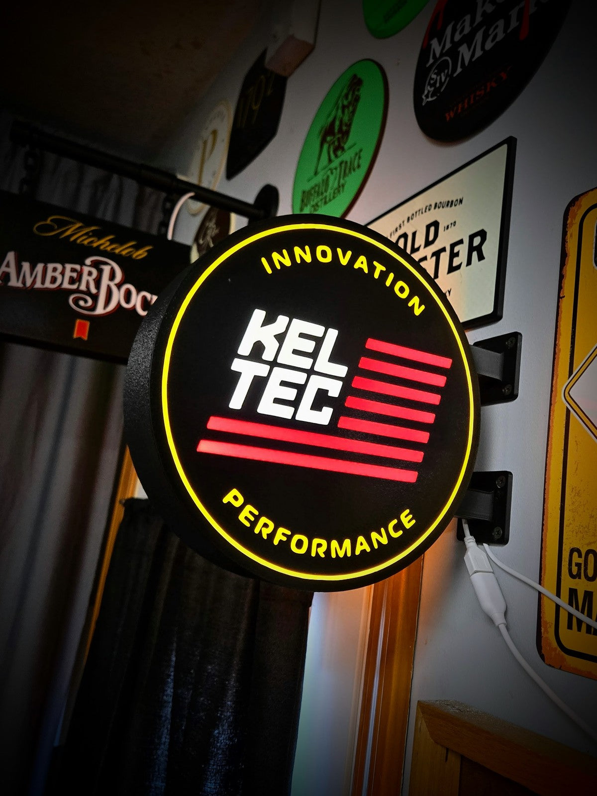 KELTEC 12 Inch Light Box LED Sign 3D Printed Wall Decor Man Cave Garage