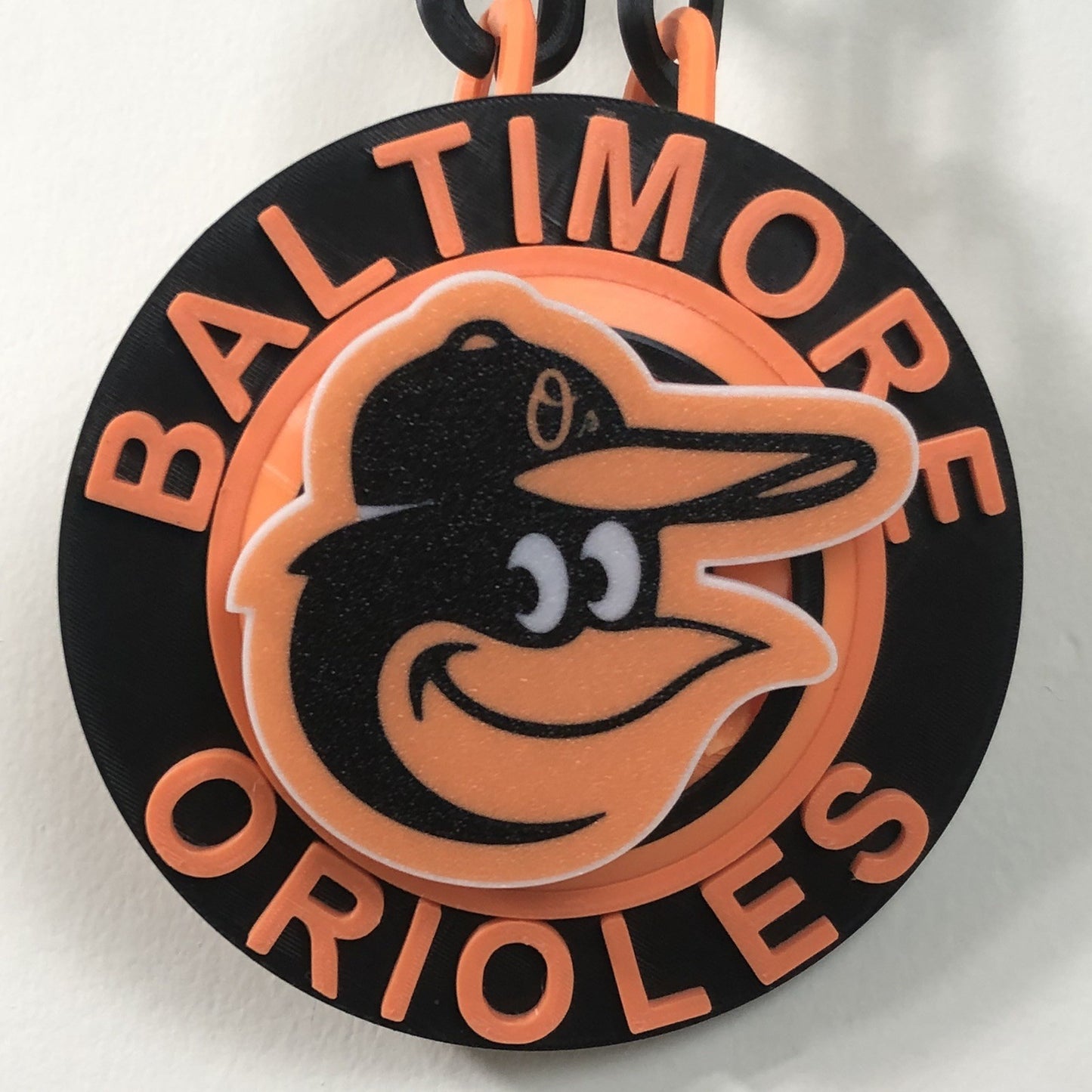 Baltimore Orioles 3D Printed Spinning Fan Chain Orange Black Baseball MLB