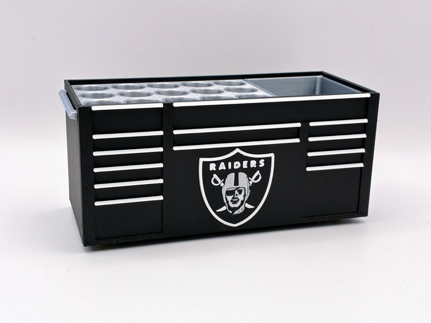 Las Vegas Raiders Mini Toolbox Pen Holder – Desk Organizer Gift