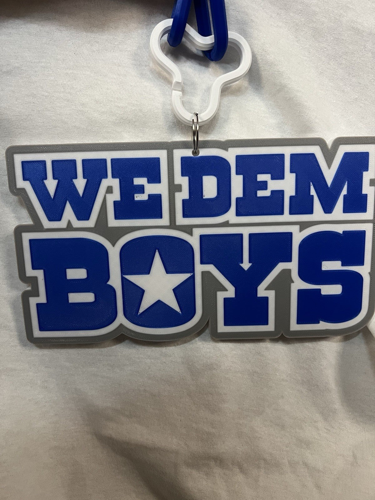 We Dem Boys XL Cowboys SQUARE 3D Printed Chain 42 inch Long,Necklace (PLA+)