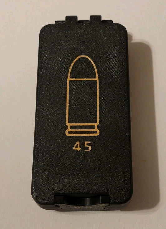 45 ACP Ammo Box Snap Lock 50 rd 3D Printed Storage Black Gold Pla