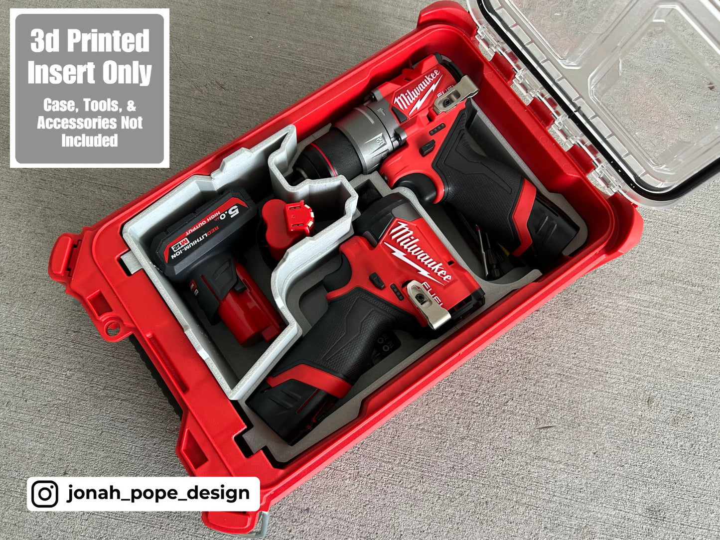 Milwaukee Packout Insert for M12 Drill and Impact Driver Gen3  (Insert Only)