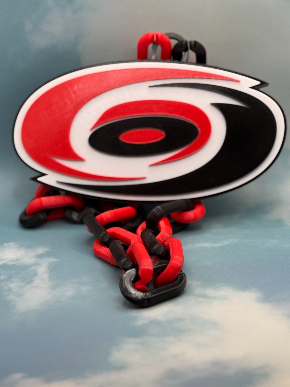 Carolina Hurricanes Oversized Necklace, Fan Chain Carolina Culture "