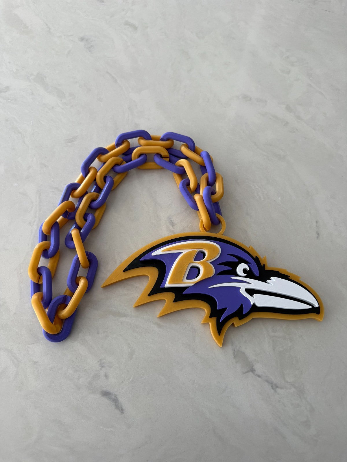 Baltimore Ravens Oversized Logo Necklace, Pendant Handmade 3D Printed