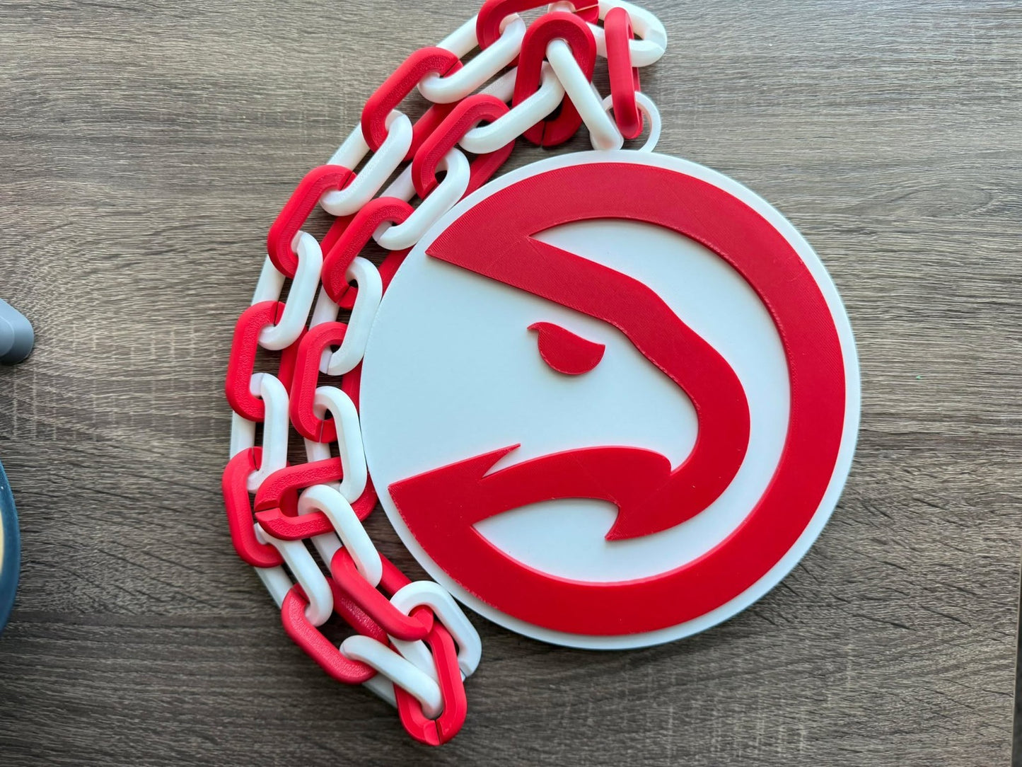 Atlanta Hawks Oversized Necklace, Pendant Chain [Made to Order]