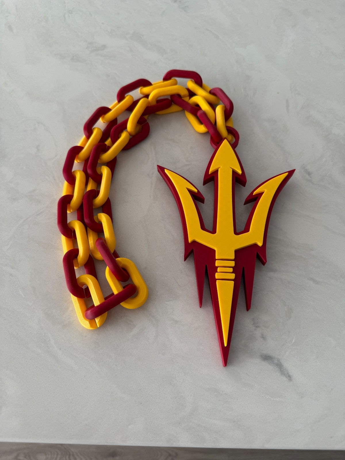 Arizona State Sun Devils Oversized Necklace, Chain "Fear The Fork"