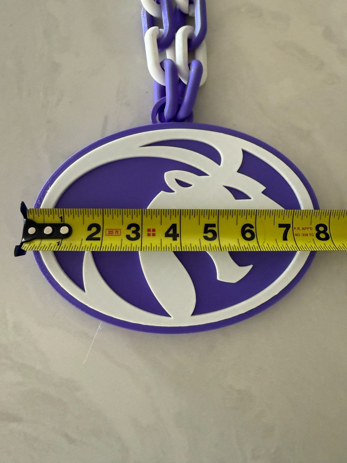 UNA Lions Oversized Necklace Hype Chain NCAA Fan Big Logo Purple Gold