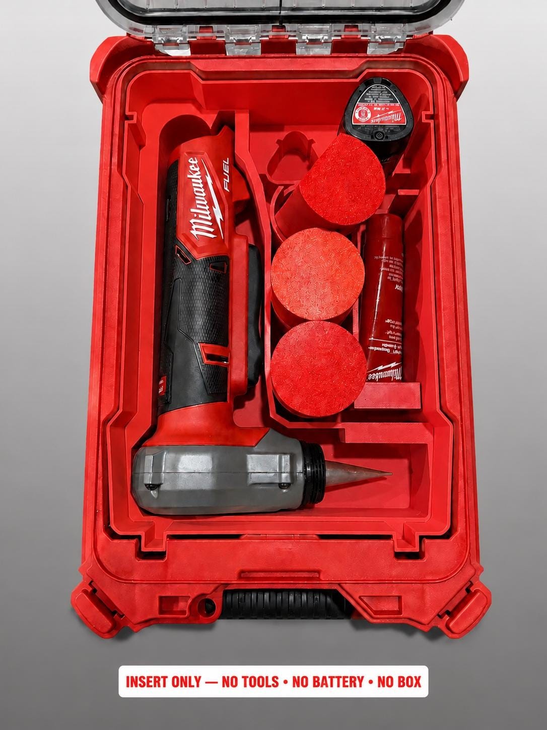 Milwaukee Compatable M12 ProPex Organizing Insert Tray RED