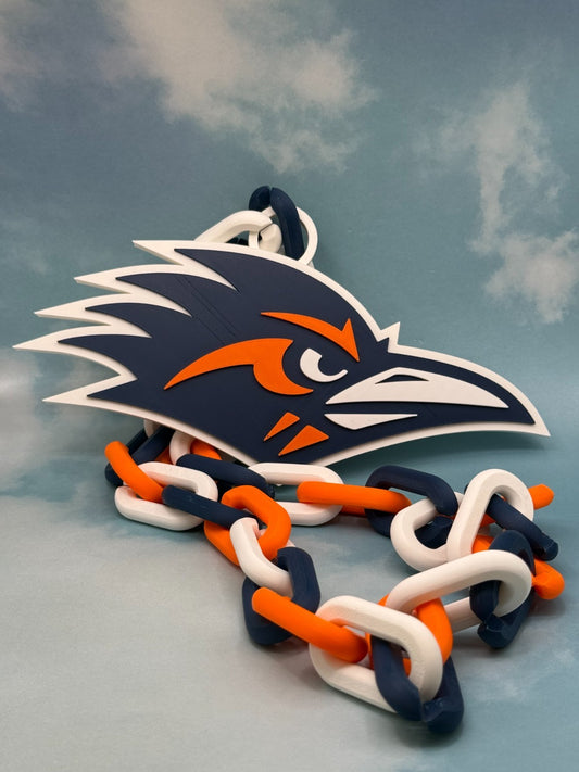 UTSA Roadrunners Oversized Necklace Pendant Handmade 3D Printed