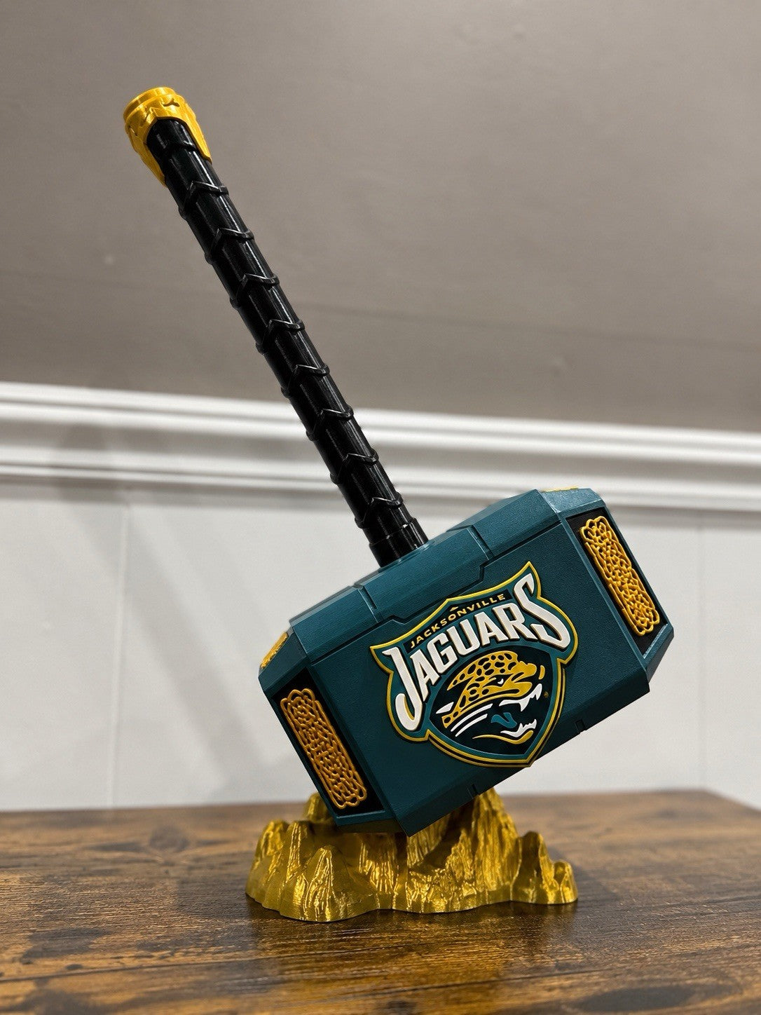 Jacksonville Jaguars 13” Thor Hammer Throwback Fan Gifts Man Cave Office Desk