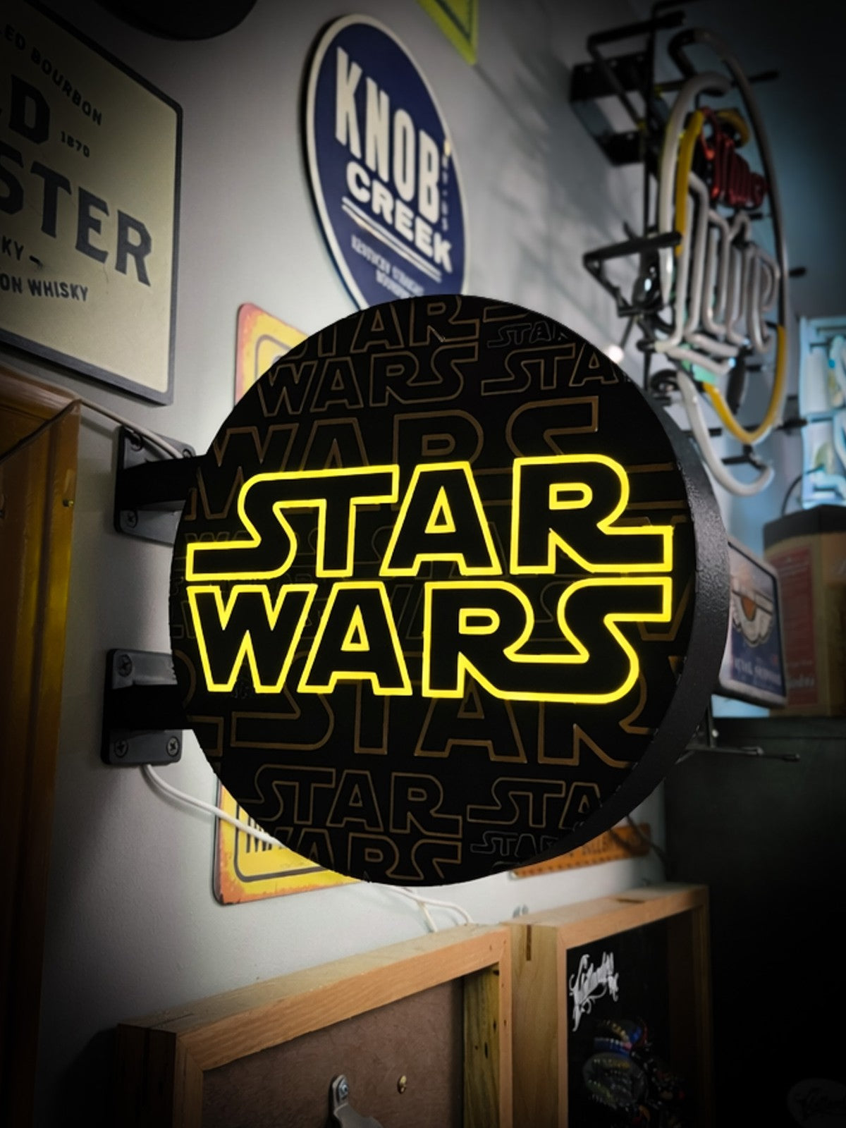 STAR WARS 12 Inch Light Box LED Sign 3D Printed Wall Decor Man Cave Garage